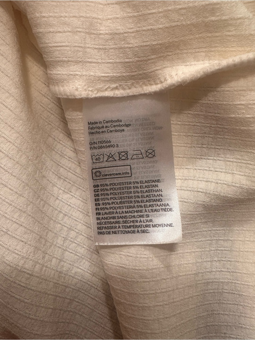 Divided Cream Ribbed V-Neck Knit Top - Picture 4 of 5